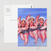 Water Aerobics Divas Fun Whimsical Chubby Briefkaart (Voorkant / Achterkant)