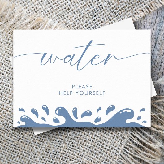 Water alsjeblieft help jezelf blauwe oceaan te stu poster