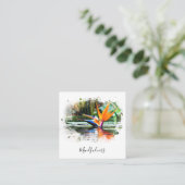 *~* Water AP10 Bloemvogel van het Paradijs QR Vijv Vierkante Visitekaartje (Staand voorkant)