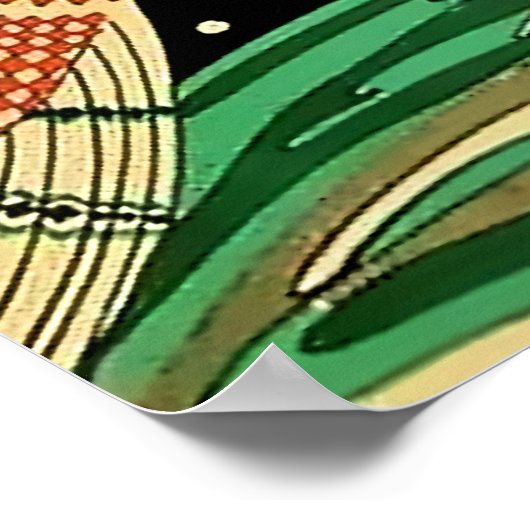 "Water" Art Deco van Jose Carlos Poster (Hoek)