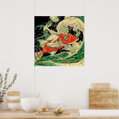 "Water" Art Deco van Jose Carlos Poster (Keuken)