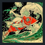 "Water" Art Deco van Jose Carlos Poster<br><div class="desc">Jose Carlos was een multigetalenteerde kunstenaar die in de jaren 20 de pagina's van Braziliaanse jazz- en kunsttijdschriften heeft gegraven in de verbijsterende Art Deco-illustraties. Magazines zoals Para Todos, Careta en Fon-Fon hebben zijn werk getoond. Dit afbeelding is "water" en laat een vrouw zien die op een vis rijdt.</div>