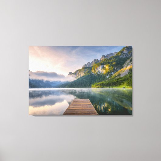 Water | Azure Alpine Lake, Austria Canvas Afdruk (Voorkant)
