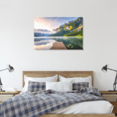 Water | Azure Alpine Lake, Austria Canvas Afdruk (Insitu (Slaapkamer))