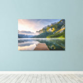 Water | Azure Alpine Lake, Austria Canvas Afdruk (Insitu (Houten vloer))