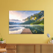 Water | Azure Alpine Lake, Austria Canvas Afdruk (Insitu (Woonkamer))