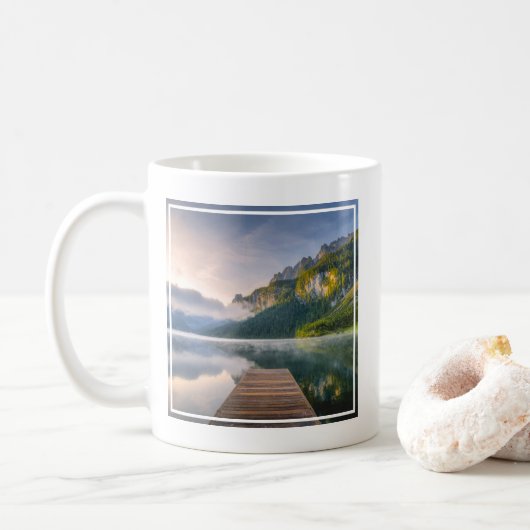 Water | Azure Alpine Lake, Austria Koffiemok (Met donut)