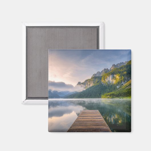 Water | Azure Alpine Lake, Austria Magneet (Voorkant / Achterkant)