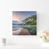 Water | Azure Alpine Lake, Austria Vierkante Klok (Huis)