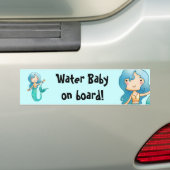 Water Baby aan boord Bumpersticker (Op auto)
