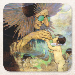 Water Baby en Fee, Jessie Willcox Smith Kartonnen Onderzetters