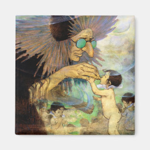 Water Baby en Fee, Jessie Willcox Smith Magneet
