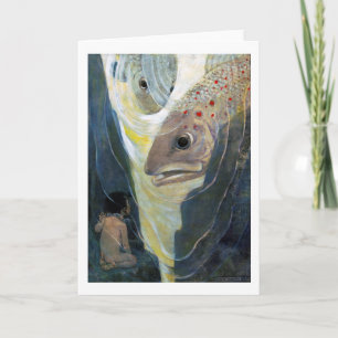 Water, Baby en vis, Jessie Willcox Smith Kaart