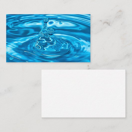 Water Background - Blue Visitekaartje (Voorkant / Achterkant)