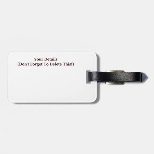 WATER BAGAGELABEL (Achterkant horizontaal)