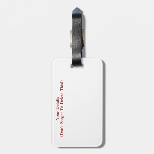 WATER BAGAGELABEL (Achterkant verticaal)