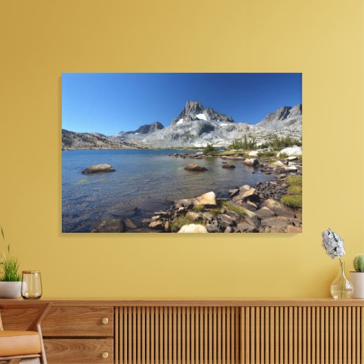 Water | Banner Peak Thousand Island Lake Canvas Afdruk (Insitu (Woonkamer))