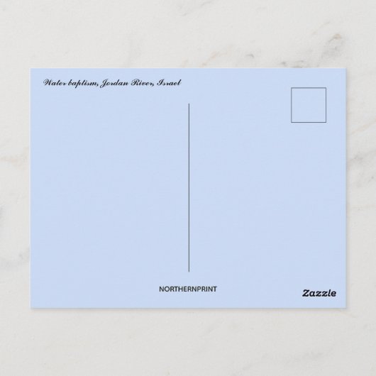Water Baptism Jordan River Israel Briefkaart (Achterkant)