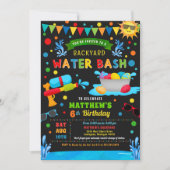 Water Bash Zomer Jongen Verjaardagsfeestje Kaart (Voorkant)
