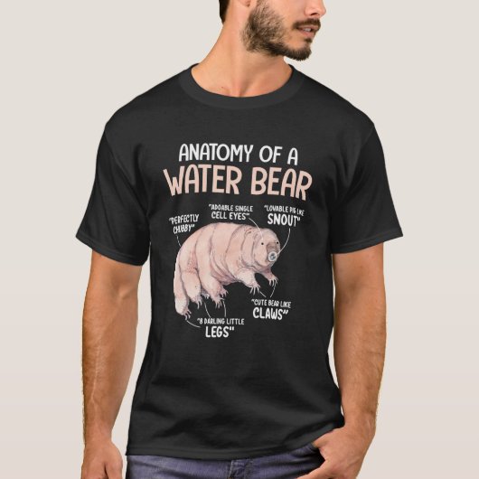 Water Beer Anatomie Tardigrade Microbiology Scient T-shirt (Voorkant)