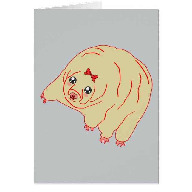 Water Beer Cute Anime Tardigrade (Voorkant)