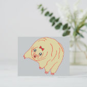 Water Beer Cute Anime Tardigrade Briefkaart (Staand voorkant)