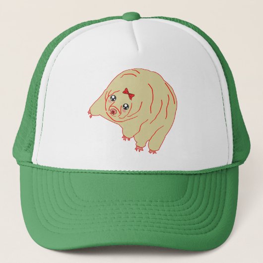 Water Beer Cute Anime Tardigrade Trucker Pet (Voorkant)