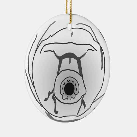 Water Beer Tardigrade Face Keramisch Ornament (Rechts)