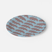 Water Beer Tardigrade Silhouette Cute Creature Papieren Bordje (Gekanteld)