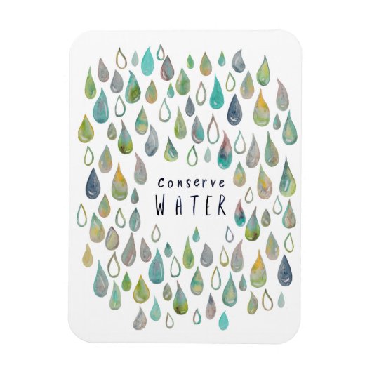 WATER BESCHERMEN Planet Save Earth Kitchen Magneet (Verticaal)