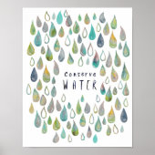 WATER BESCHERMEN Planet Save Earth Poster (Voorkant)