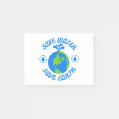 Water Besparen Aarde Redden Post-it® Notes (Voorkant)