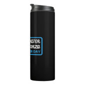 Water Besparen Aarde Redden Wereldwaterdag Thermosbeker (Geroteerd rechts)