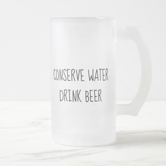 Water besparen bier drinken bevroren mok Vaderdag (Rechts)
