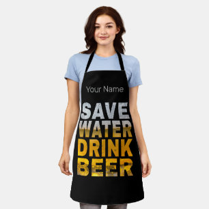 Water Besparen Bier Drinken Spreuk Voor Verjaardag Schort