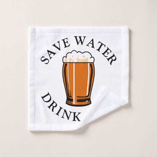 Water besparen Bier drinken Washandje (Wasdoekje)