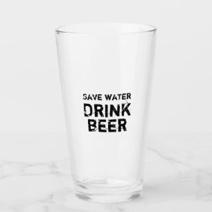 Water besparen bierglas drinken glas