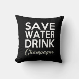 Water Besparen Drink Champagne Kussen