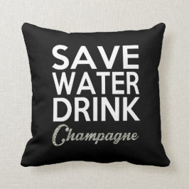 Water Besparen Drink Champagne Kussen