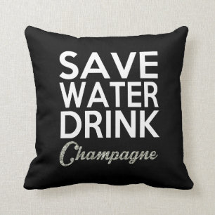 Water Besparen Drink Champagne Kussen