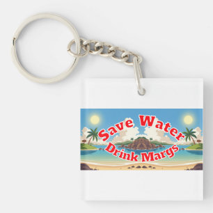 Water Besparen Drink Margs Petten Sleutelhanger