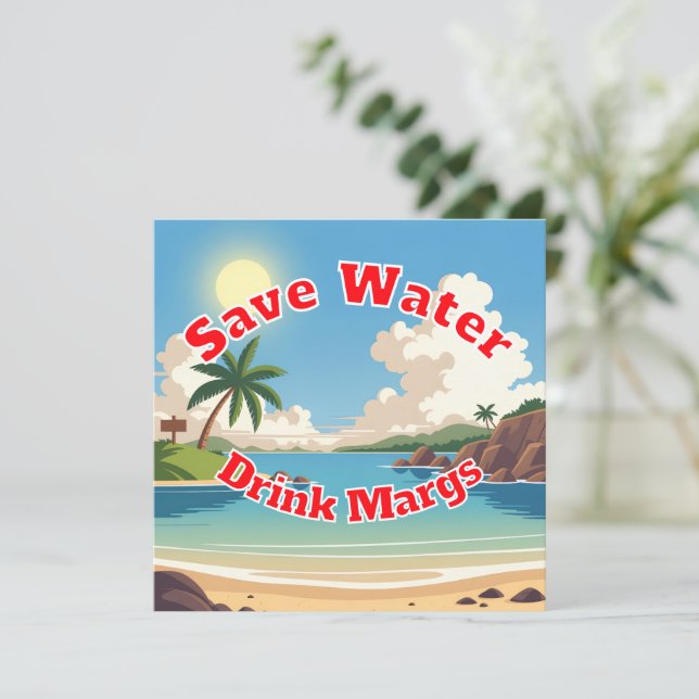 Water Besparen Drink Margs Truckerhoed (Staand voorkant)