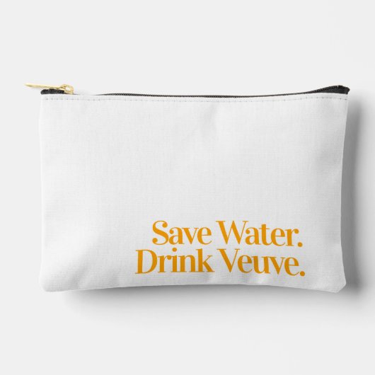 Water besparen. Drink Veuve. Kleine tas (Voorkant)