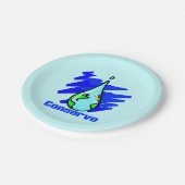 Water besparen papieren bordje (Gekanteld)