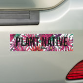 Water besparen - Plant standaard Bumpersticker (Op auto)