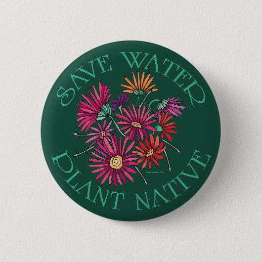 Water besparen - Plant standaard Ronde Button 5,7 Cm (Voorkant)