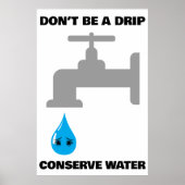Water besparen poster (Voorkant)