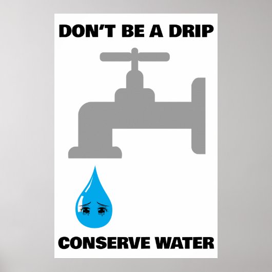 Water besparen poster (Voorkant)