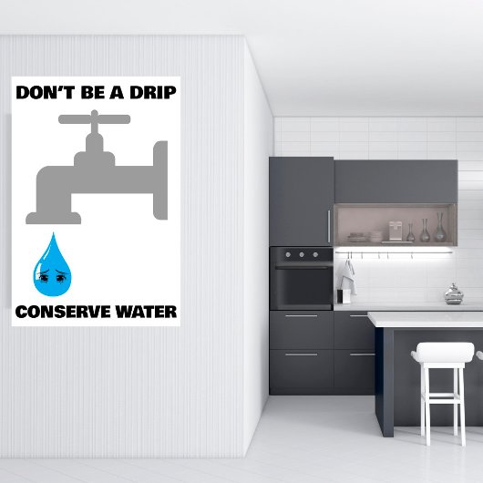 Water besparen poster