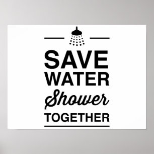 Water besparen poster